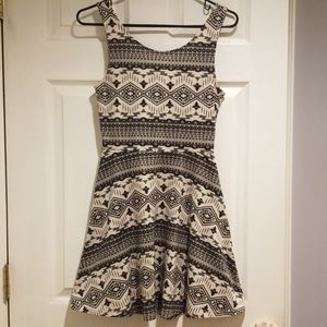 Tribal pattern skater dress